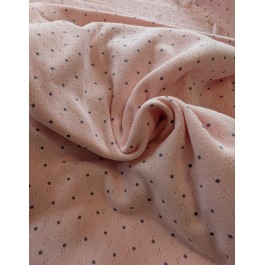 Jersey pointelle rose à...