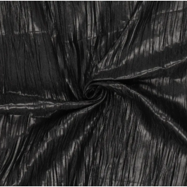 Tissu Lamé Plissé noir