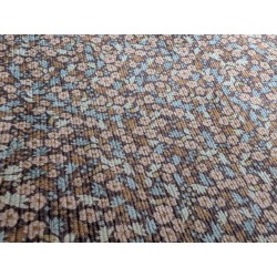 Velours côtelé fleurie taupe