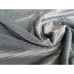 Velours côtelé lurex bleu