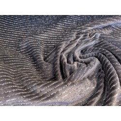 Velours côtelé lurex noir