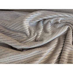 Velours côtelé lurex beige