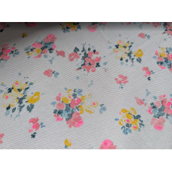 Jersey polo fleurie rose