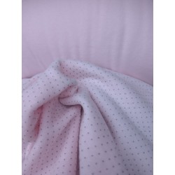 Polaire rose à pois violine
