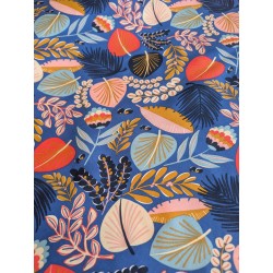 Viscose tropical bleu