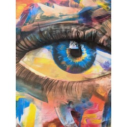 Carré simili-cuir regard