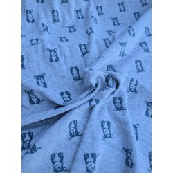 Velours de coton gris chien...