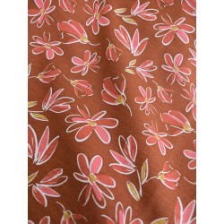 Lin viscose lavé fleurie...