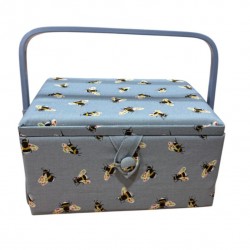 Boîte à couture Abeilles bleu